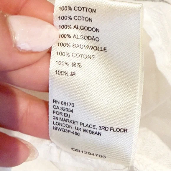 New Free People White ari mini smock dress Medium - Picture 14 of 16